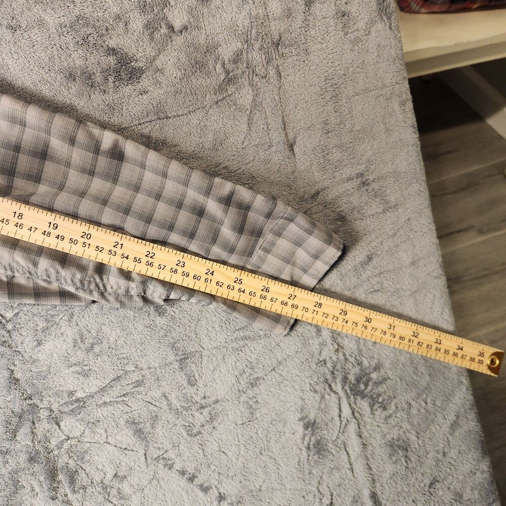 Browning Heritage Collection Mens 3XL Shirt Tan Grey Plaid Long Sleeve Button Up - Picture 8 of 9